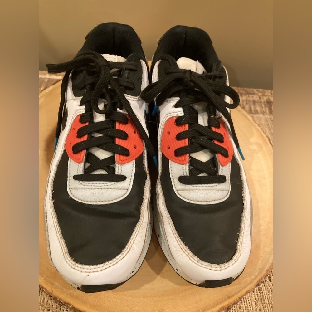 NIKE AIR MAX 90 WHITE/BLCK-TURF ORANGE US MEN SZ-6 - Picture 5 of 11